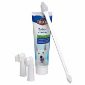 Trixie Set de higiene dental de pasta + cepillos de dedo